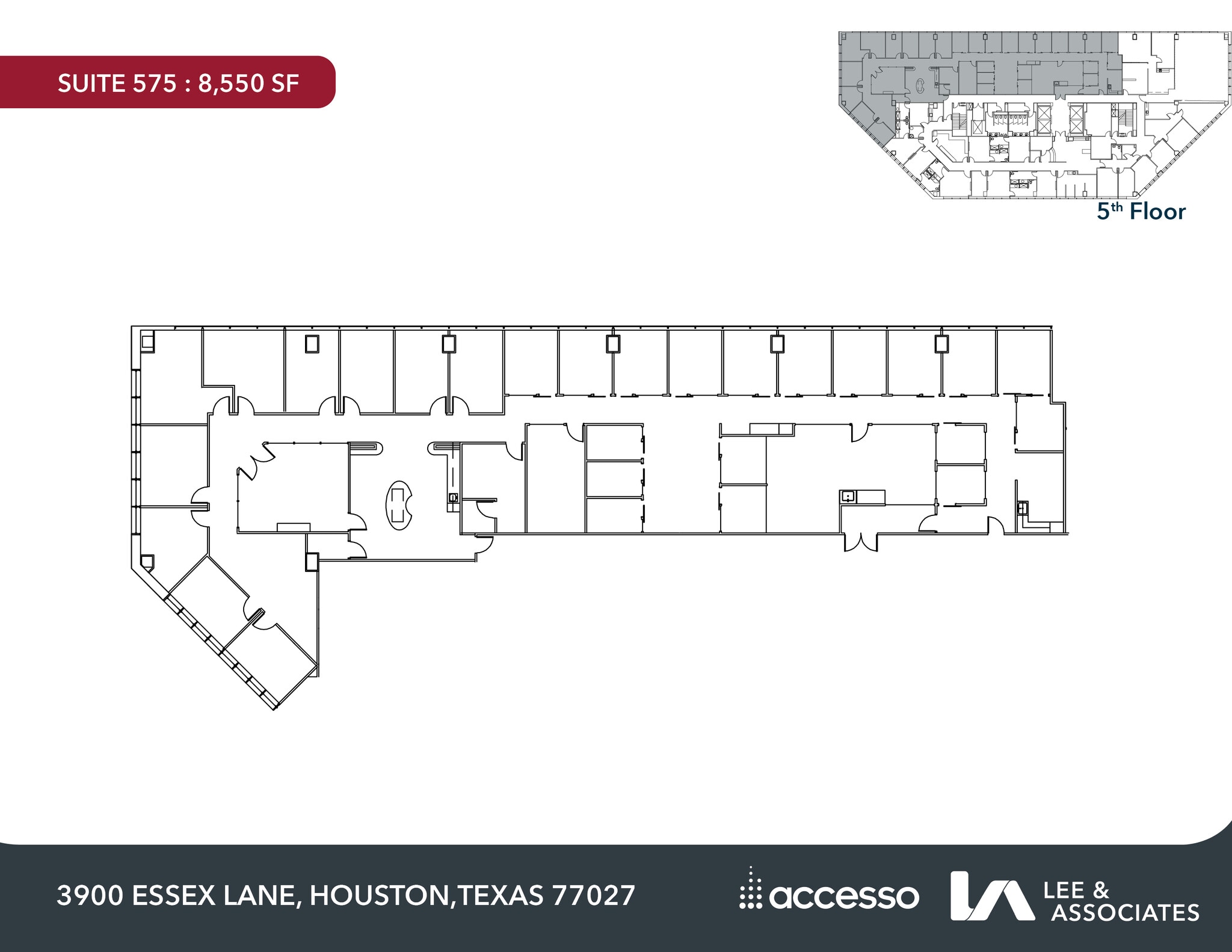 3900 Essex Ln, Houston, TX à louer Plan d’étage– Image 1 sur 1