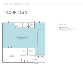 645 National Ave, Mountain View, CA à louer Plan d’étage– Image 1 sur 6