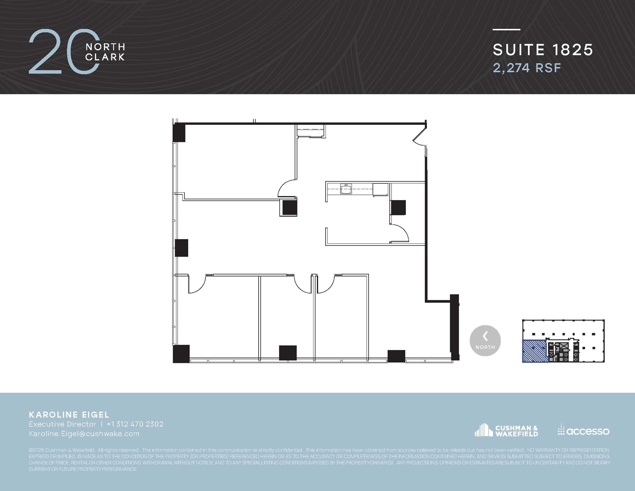 20 N Clark St, Chicago, IL à louer Plan d’étage– Image 1 sur 1