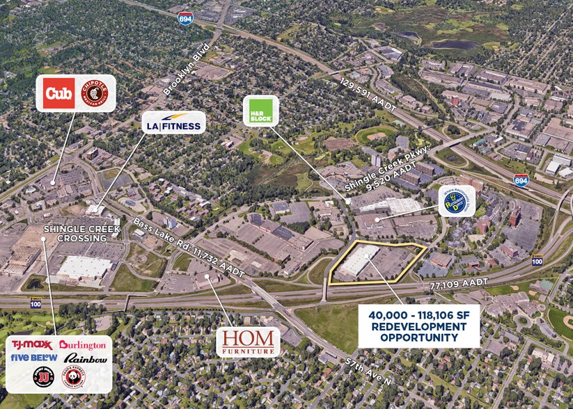 5930 Earle Brown Dr, Brooklyn Center, MN à louer - Aérien – Image 2 sur 2