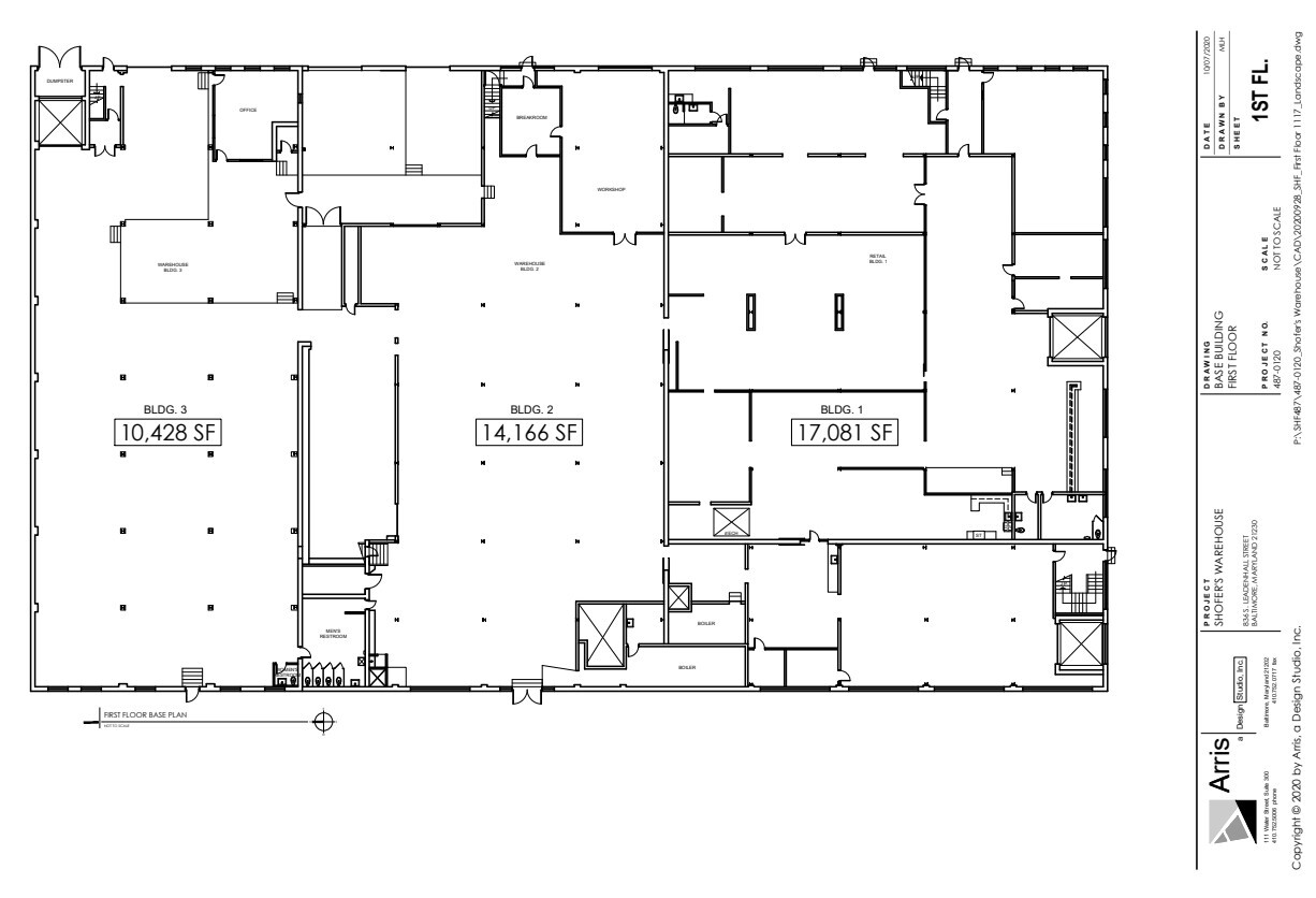 836 Leadenhall St, Baltimore, MD à louer Plan d’étage– Image 1 sur 2