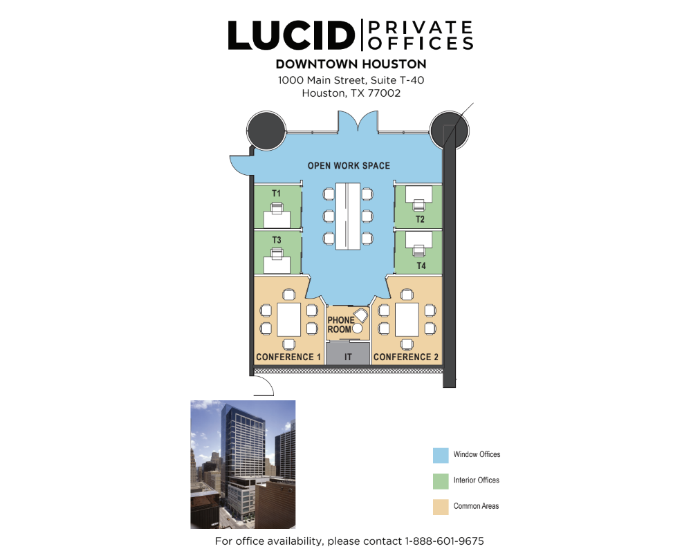 1000 Main St, Houston, TX à louer Plan d’étage– Image 1 sur 2