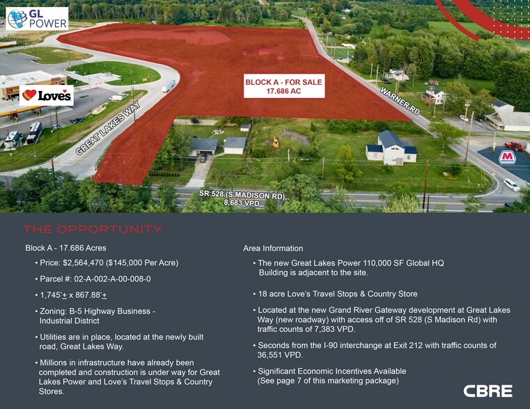 SR 528, Madison, OH à vendre - Aérien – Image 2 sur 6