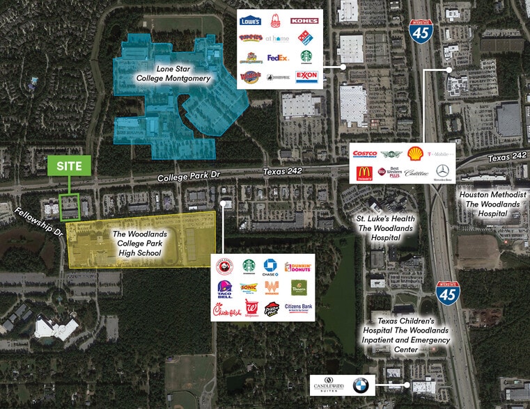 3707 College Park Dr, The Woodlands, TX à louer - Aérien – Image 3 sur 4