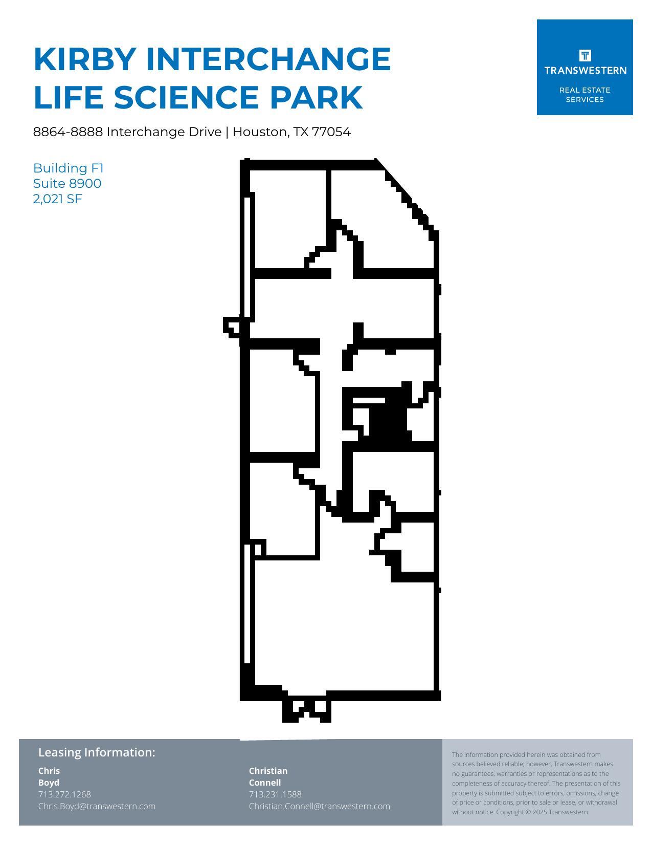 8901-8933 Interchange Dr, Houston, TX à louer Plan d’étage– Image 1 sur 1