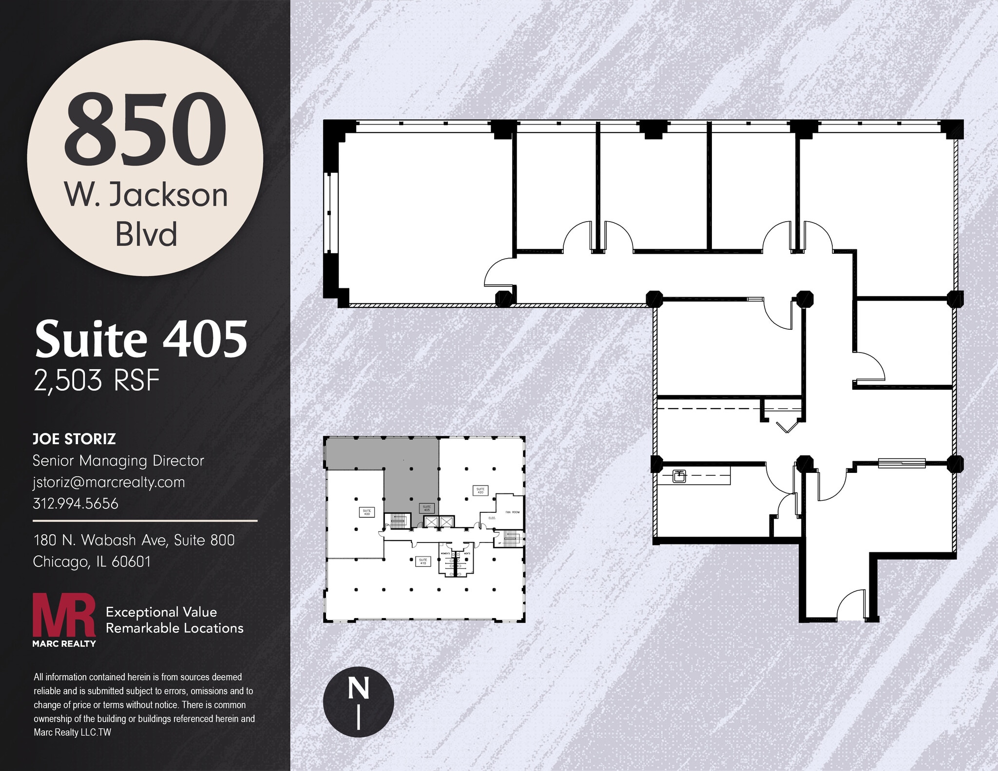 850 W Jackson Blvd, Chicago, IL à louer Plan d’étage– Image 1 sur 10