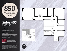 850 W Jackson Blvd, Chicago, IL à louer Plan d’étage– Image 1 sur 10