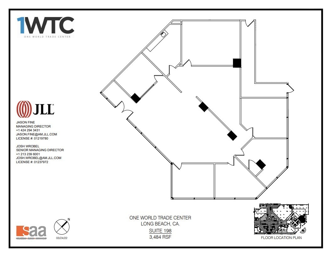 1 World Trade Ctr, Long Beach, CA à louer Plan d’étage– Image 1 sur 1