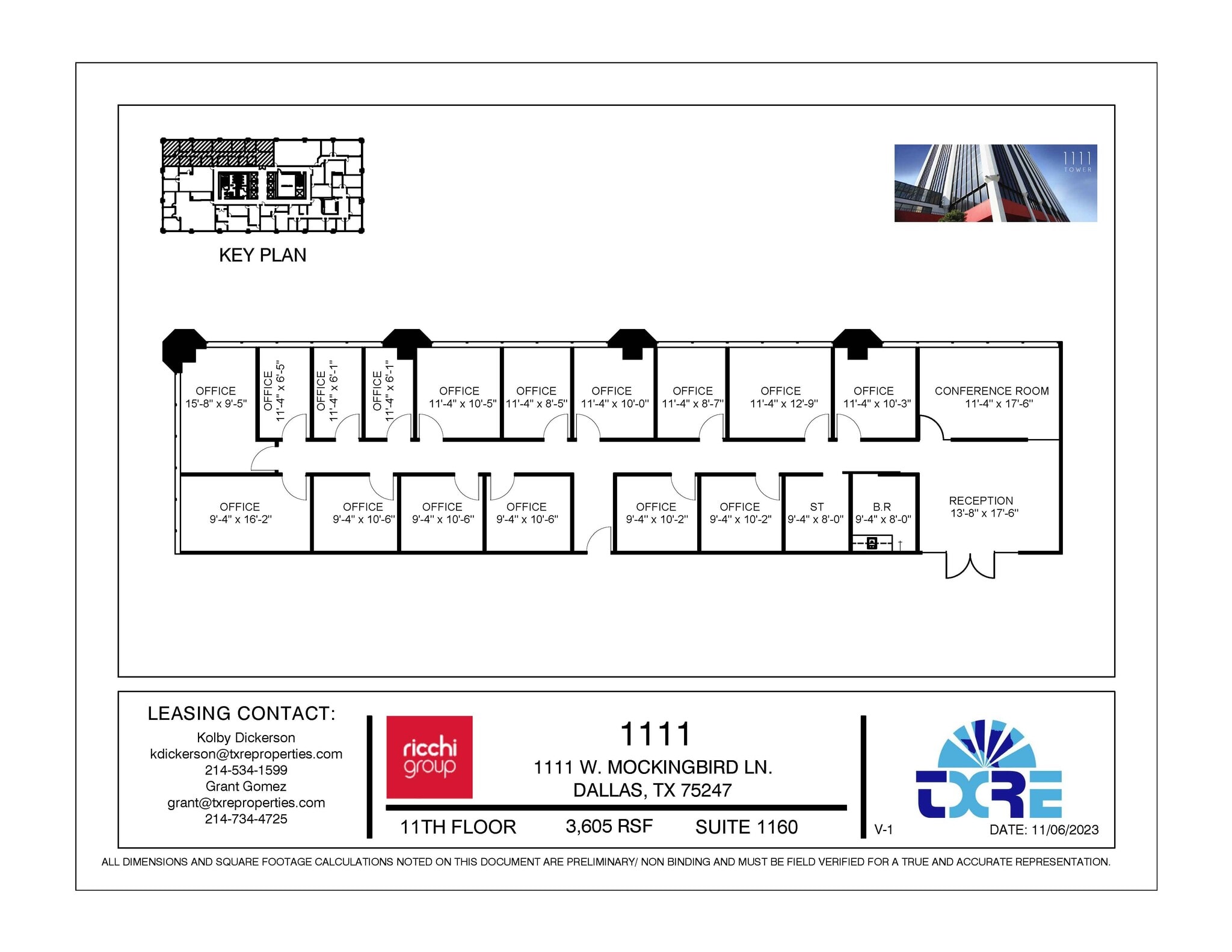 1111 W Mockingbird Ln, Dallas, TX à louer Plan d’étage– Image 1 sur 1