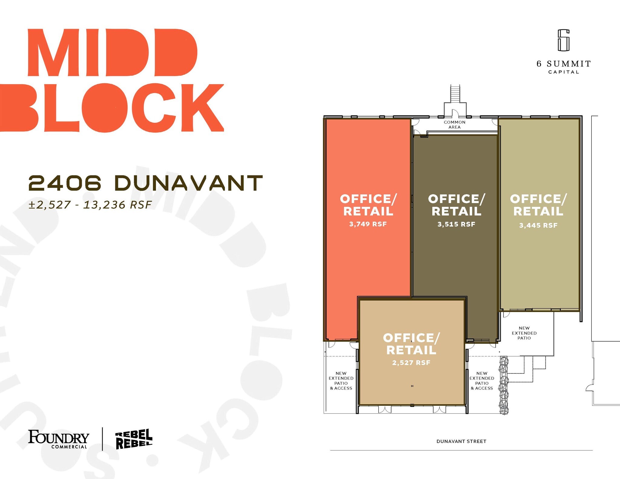 2400-2406 Dunavant St, Charlotte, NC à louer Plan d’étage– Image 1 sur 4