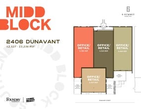 2400-2406 Dunavant St, Charlotte, NC à louer Plan d’étage– Image 1 sur 4