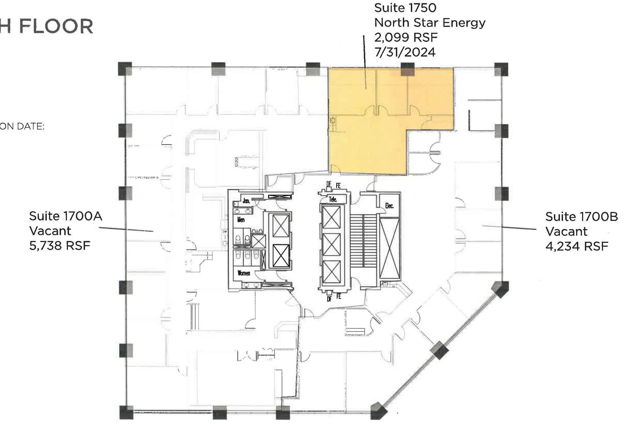 1801 Broadway, Denver, CO à louer Plan d’étage– Image 1 sur 1