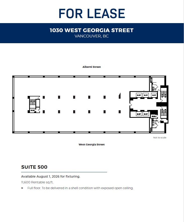 1030 W Georgia St, Vancouver, BC à louer Plan d’étage– Image 1 sur 1