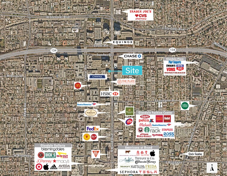 535 N Brand Blvd, Glendale, CA à louer - Aérien – Image 3 sur 4