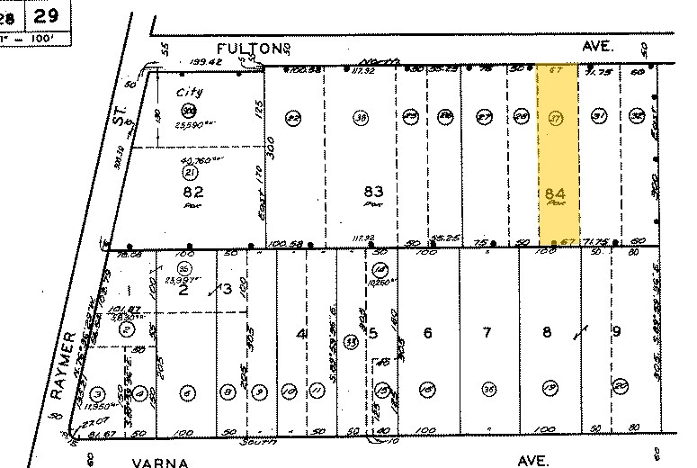 7351-7355 Fulton Ave, North Hollywood, CA à louer - Plan cadastral – Image 3 sur 3