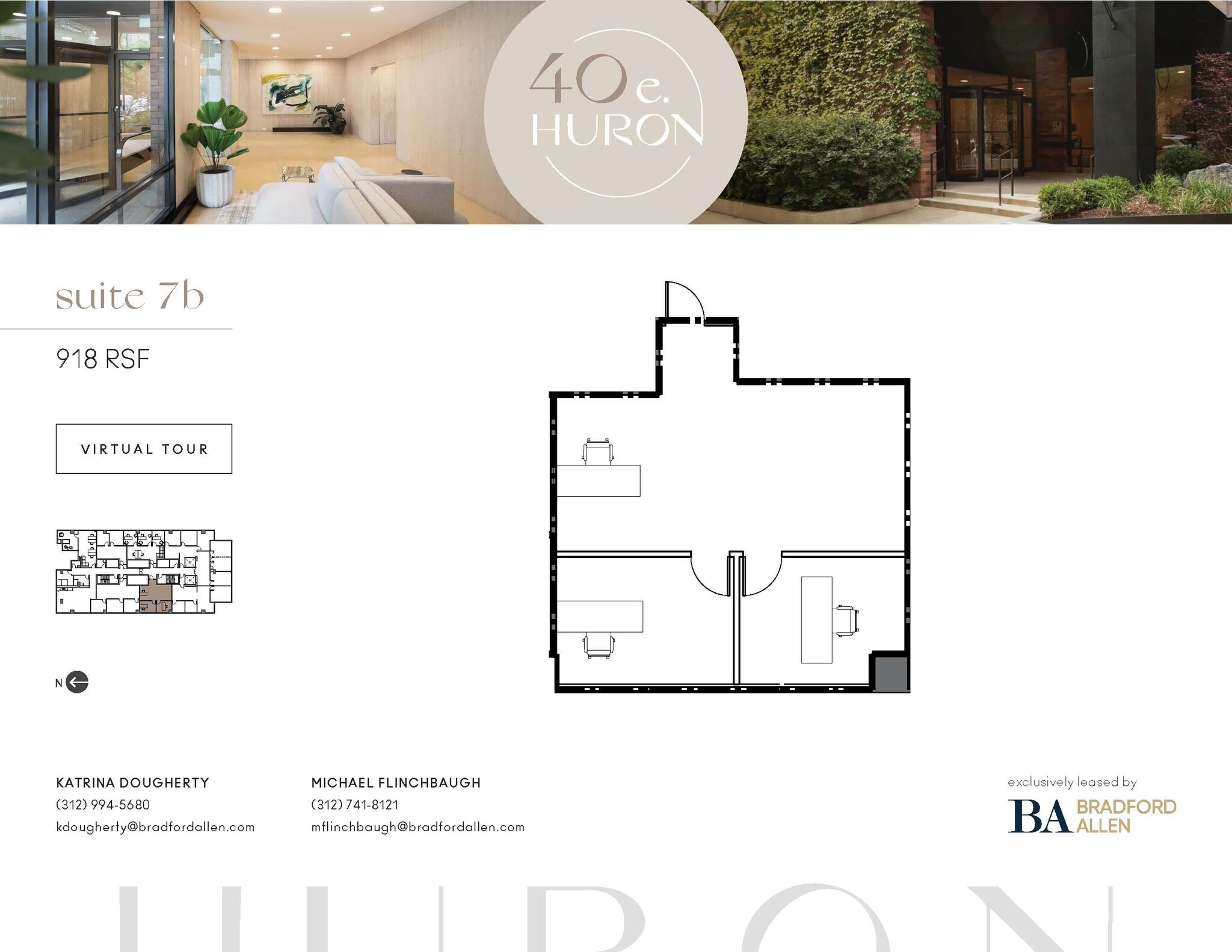 40 E Huron St, Chicago, IL à louer Plan d’étage– Image 1 sur 6