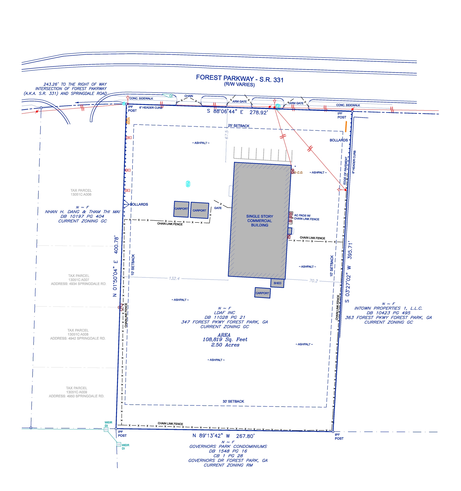 349 Forest Pky, Forest Park, GA à louer Plan de site– Image 1 sur 1