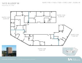 1415 North Loop W, Houston, TX à louer Plan d’étage– Image 2 sur 2