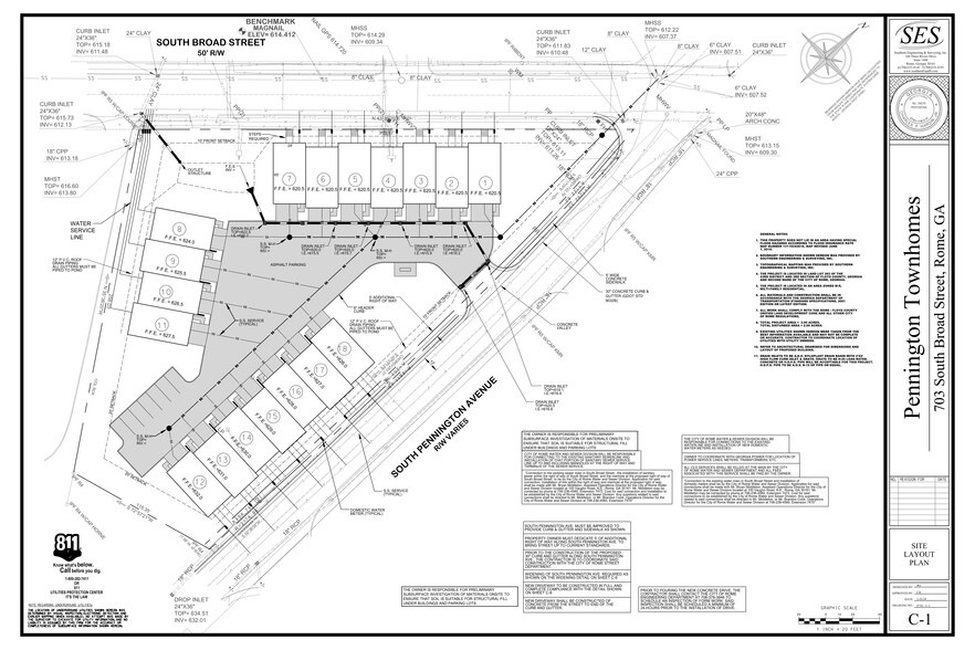703 S Broad St SW, Rome, GA à vendre - Plan de site – Image 3 sur 4