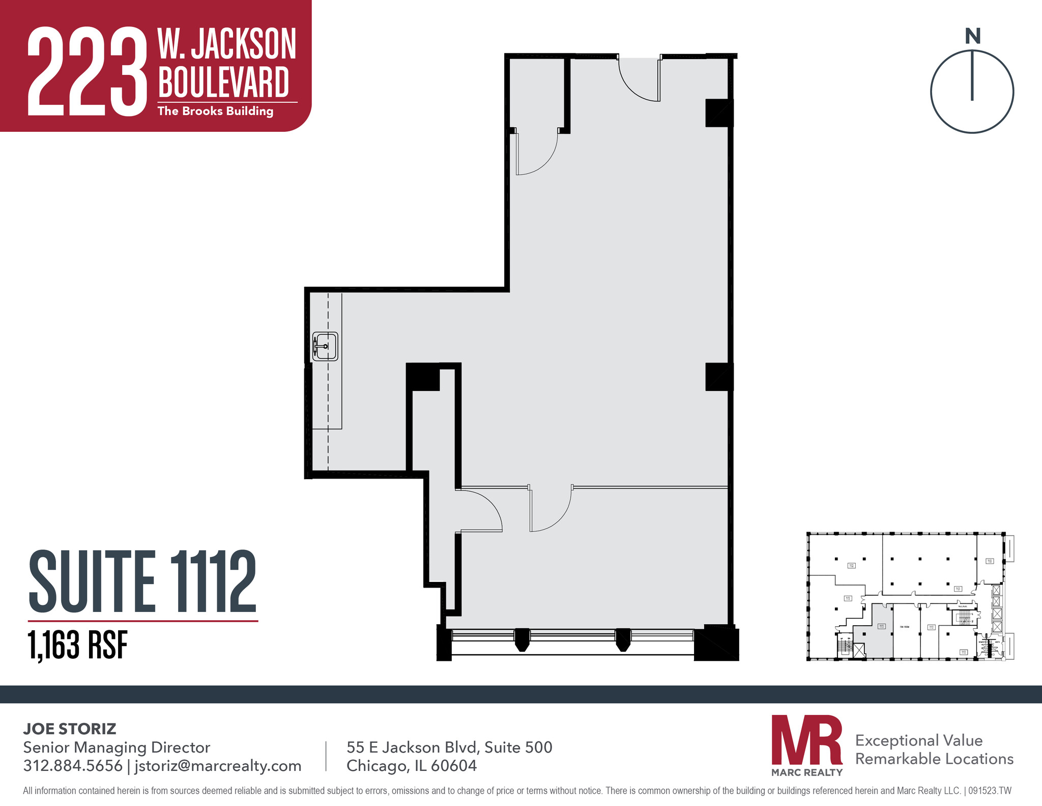 223 W Jackson Blvd, Chicago, IL à louer Plan d’étage– Image 1 sur 5