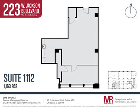 223 W Jackson Blvd, Chicago, IL à louer Plan d’étage– Image 1 sur 5