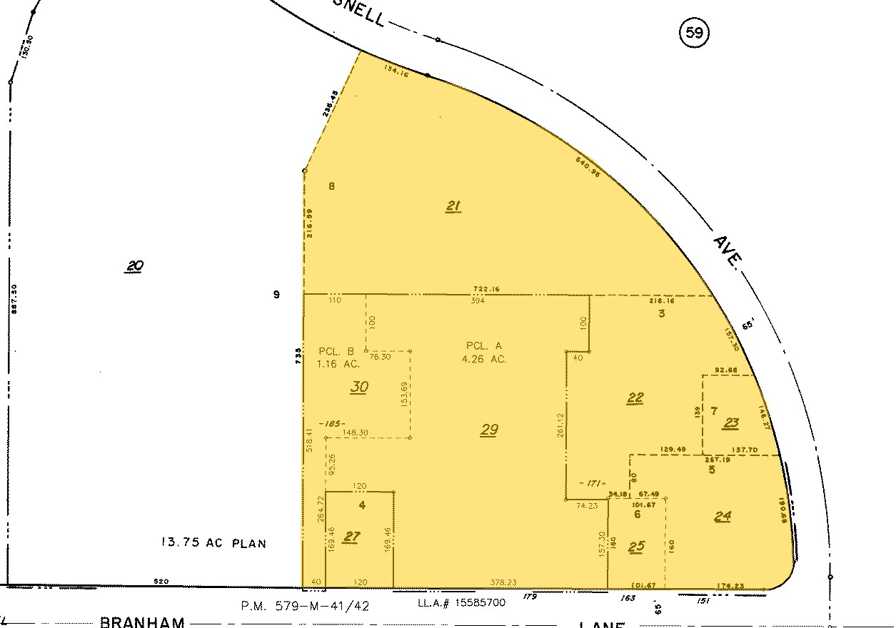 185 Branham Ln, San Jose, CA à louer Plan cadastral– Image 1 sur 3