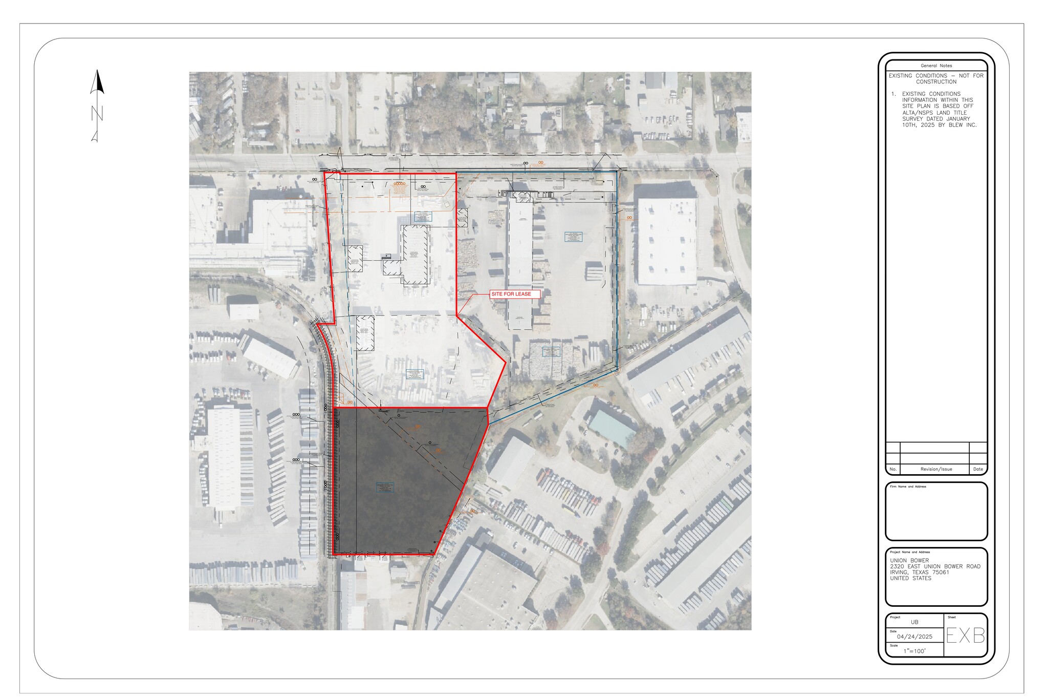 2320 E Union Bower Rd, Irving, TX à louer Plan de site– Image 1 sur 2