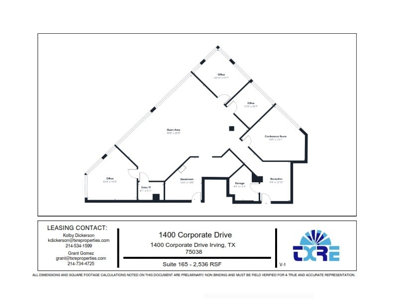 1400 Corporate Dr, Irving, TX à louer Plan d’étage– Image 1 sur 1