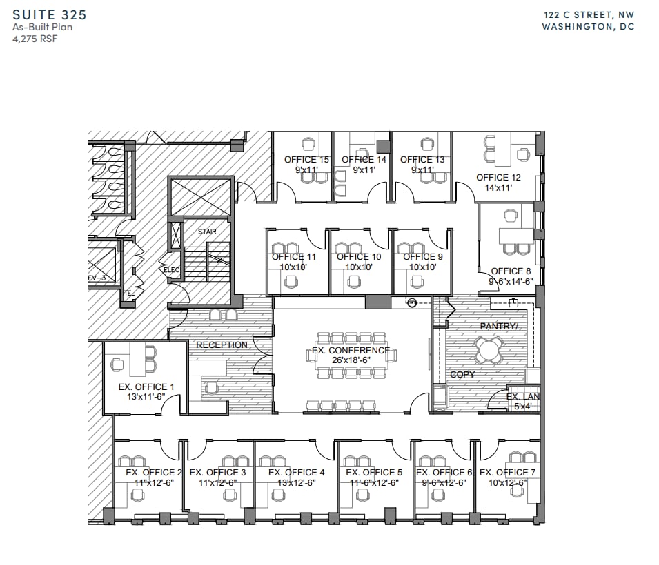 122 C St NW, Washington, DC à louer Plan d’étage– Image 1 sur 1