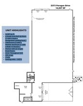 2355 Paragon Dr, San Jose, CA à louer Plan d’étage– Image 1 sur 1