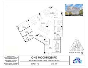 1420 W Mockingbird Ln, Dallas, TX à louer Plan d’étage– Image 1 sur 2