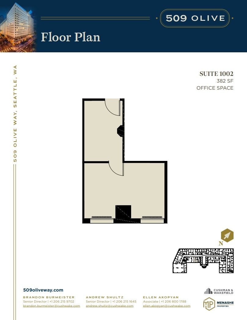 509 Olive Way, Seattle, WA à louer Plan d’étage– Image 1 sur 1