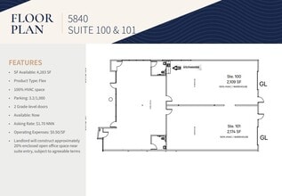 5860 El Camino Real, Carlsbad, CA à louer Plan d’étage– Image 2 sur 3