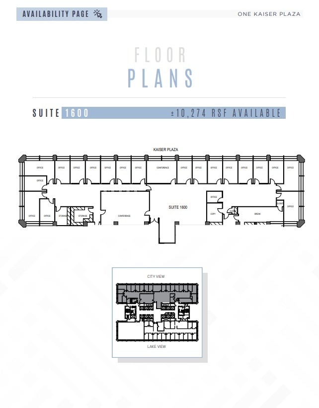 1 Kaiser Plz, Oakland, CA à louer Plan d’étage– Image 1 sur 1