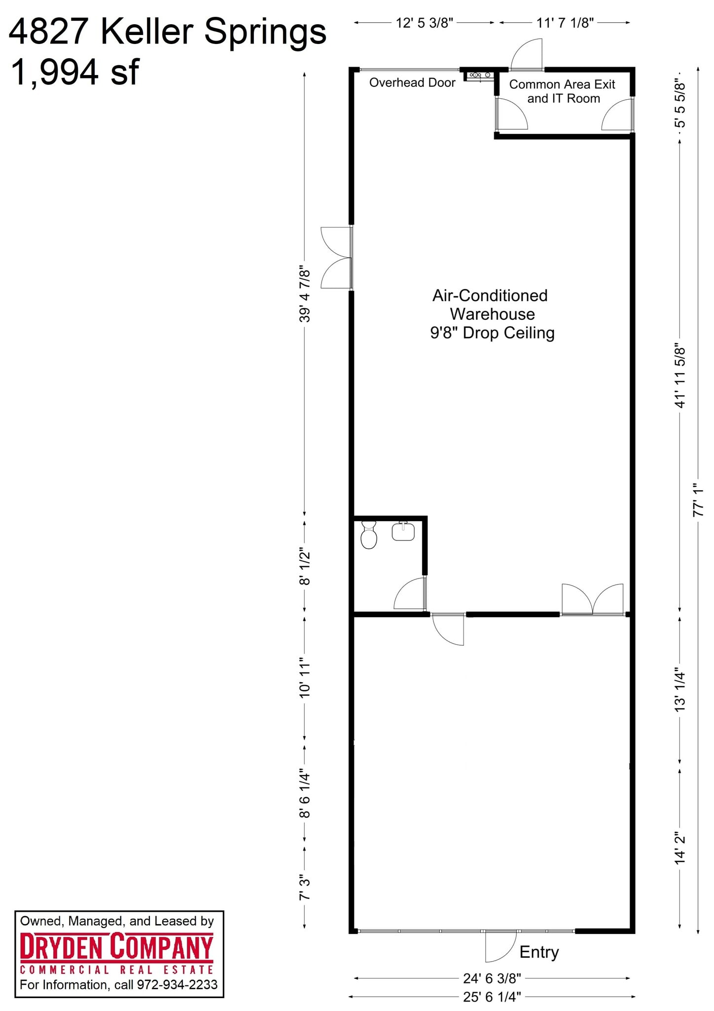 4801-4849 Keller Springs Rd, Addison, TX à louer Plan d’étage– Image 1 sur 1