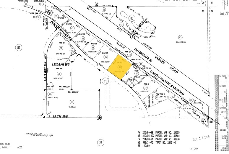 73700 Dinah Shore Dr, Palm Desert, CA à vendre - Plan cadastral – Image 2 sur 5