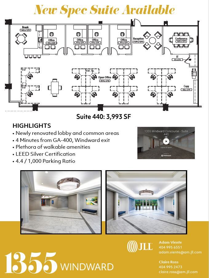 1355 Windward Concourse, Alpharetta, GA à louer Plan d’étage– Image 1 sur 1