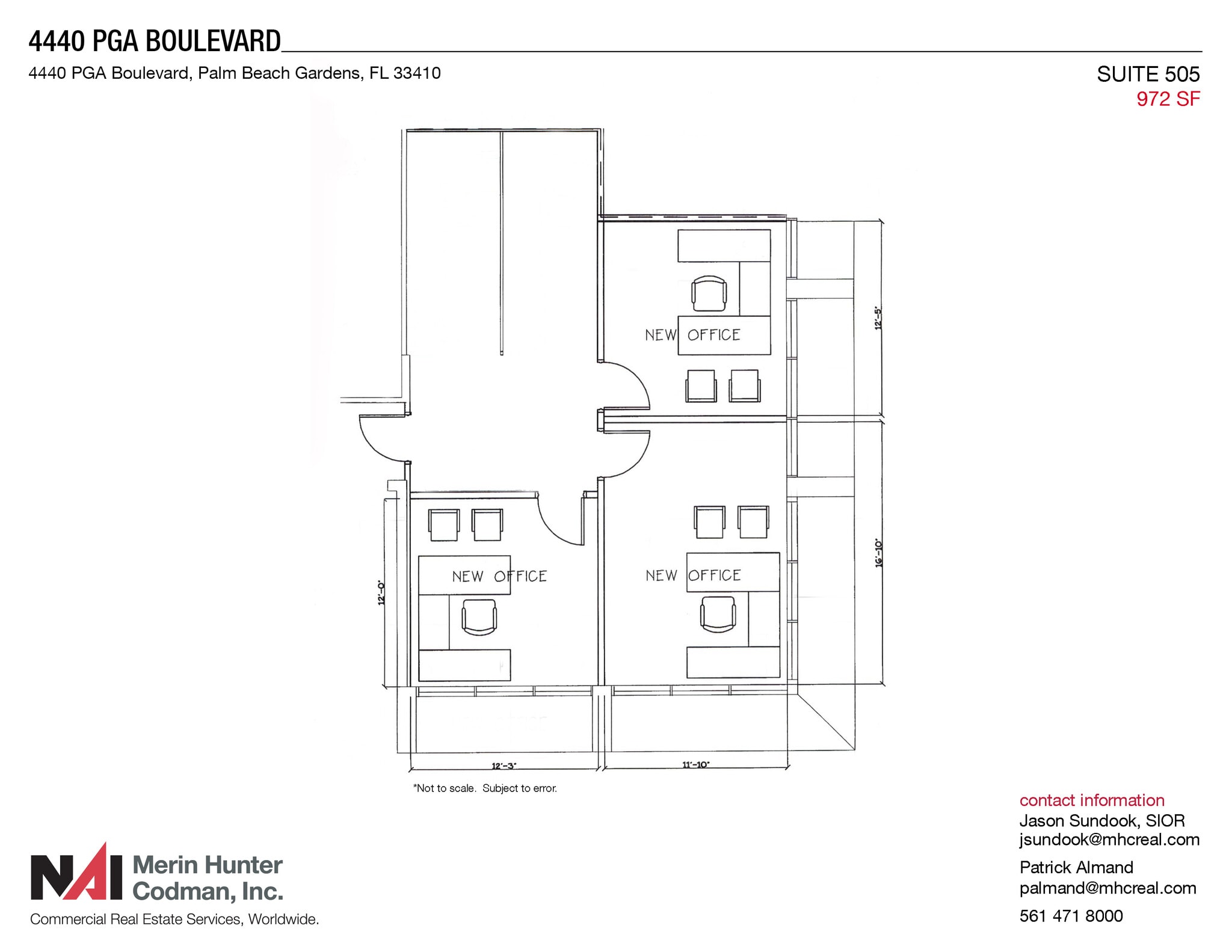 4440 PGA Blvd, Palm Beach Gardens, FL à louer Plan d’étage– Image 1 sur 5