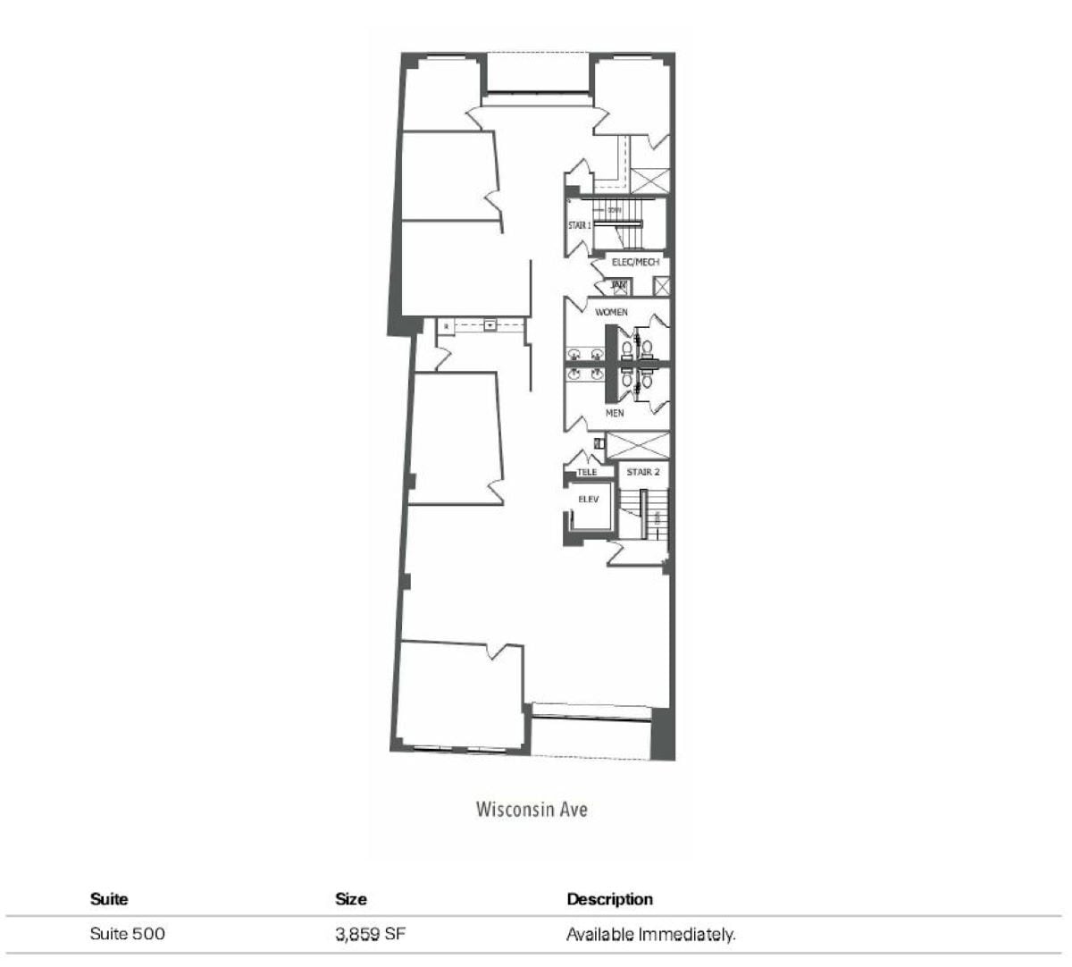7514 Wisconsin Ave, Bethesda, MD à louer Plan d’étage– Image 1 sur 1
