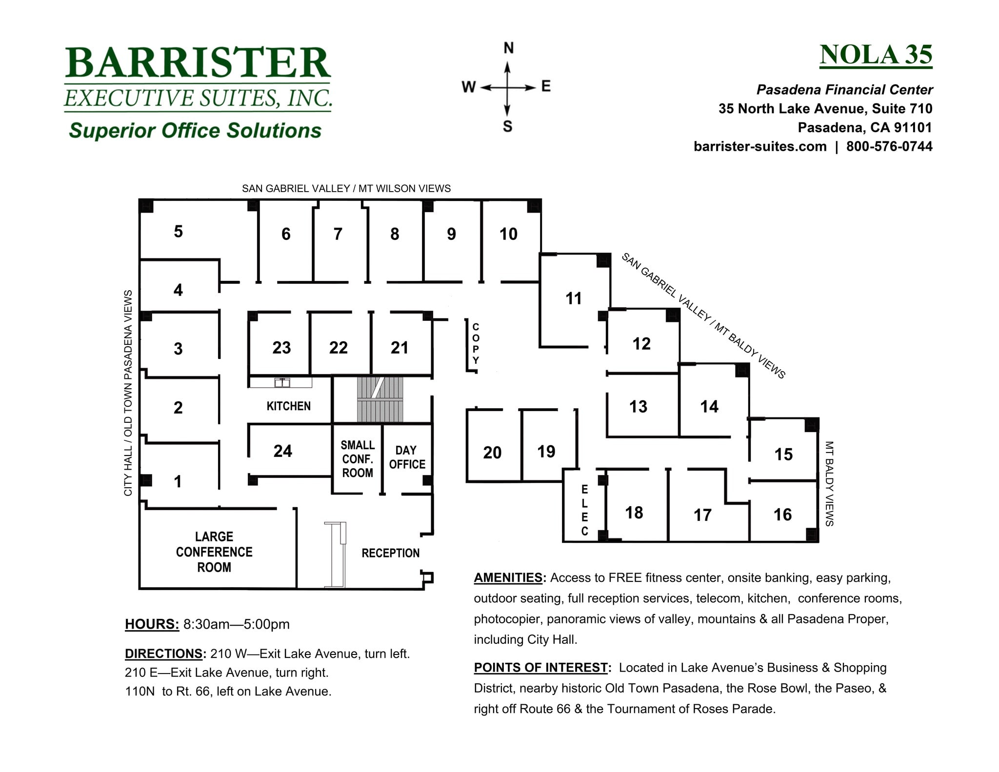 35 N lake Ave, Pasadena, CA à louer Plan de site– Image 1 sur 9