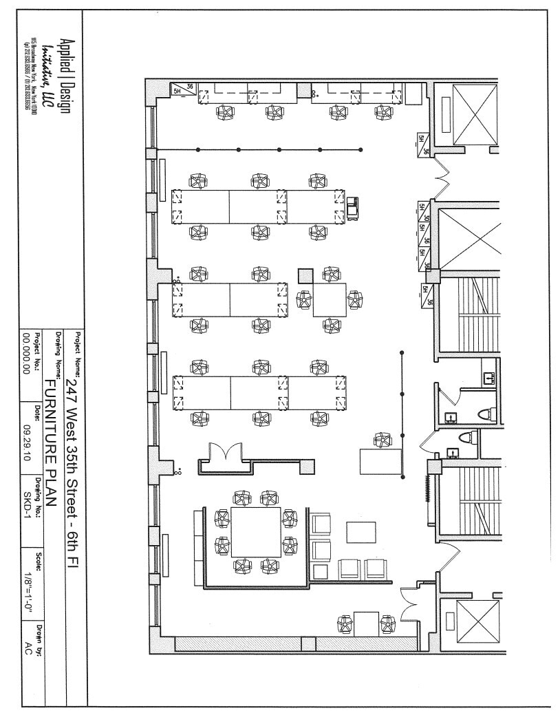 247 W 35th St, New York, NY à louer Plan d’étage– Image 1 sur 2