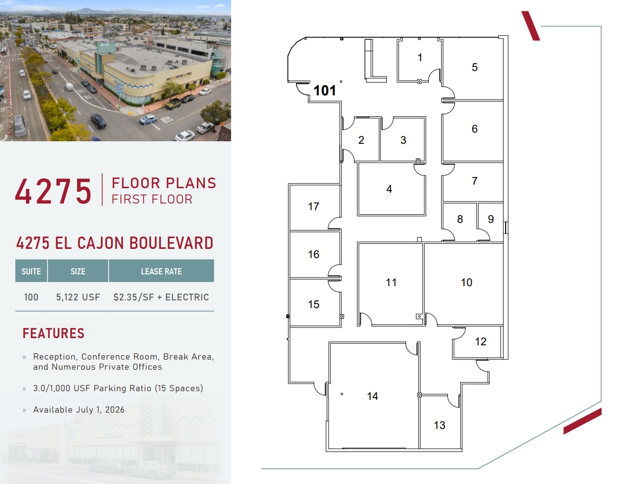 4275 El Cajon Blvd, San Diego, CA à louer Plan d’étage– Image 1 sur 1