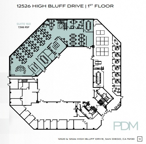 12520 High Bluff Dr, San Diego, CA à louer Plan d’étage– Image 1 sur 1