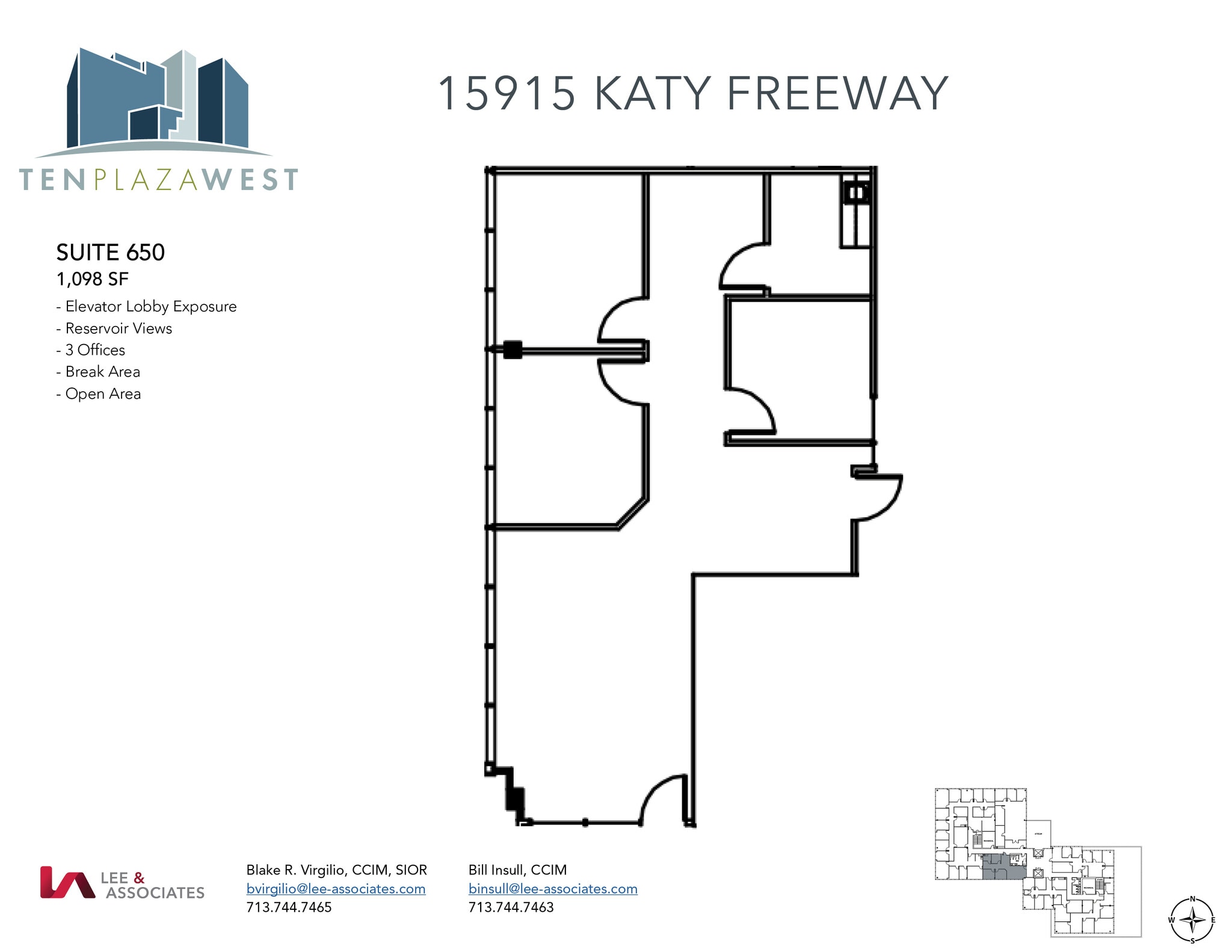 15915 Katy Fwy, Houston, TX à louer Plan d’étage– Image 1 sur 1