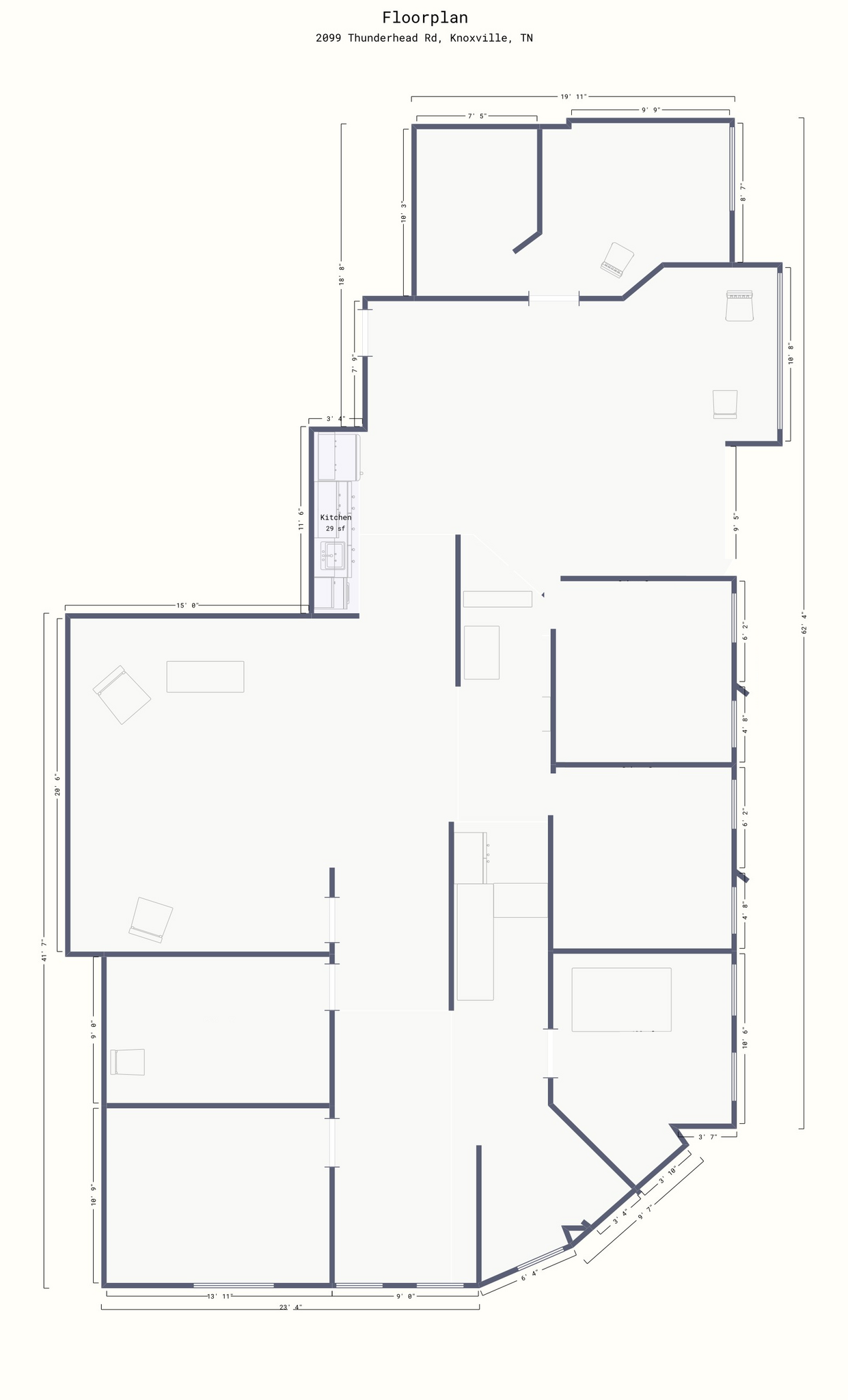 2099 Thunderhead Rd, Knoxville, TN à louer Plan d’étage– Image 1 sur 1