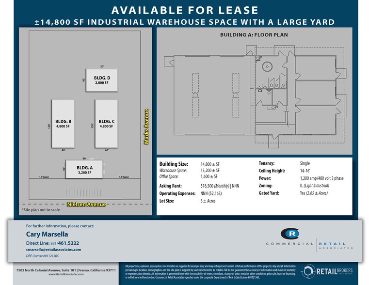 3040 N Nielsen Ave, Fresno, CA à louer - Plan d’étage – Image 2 sur 3