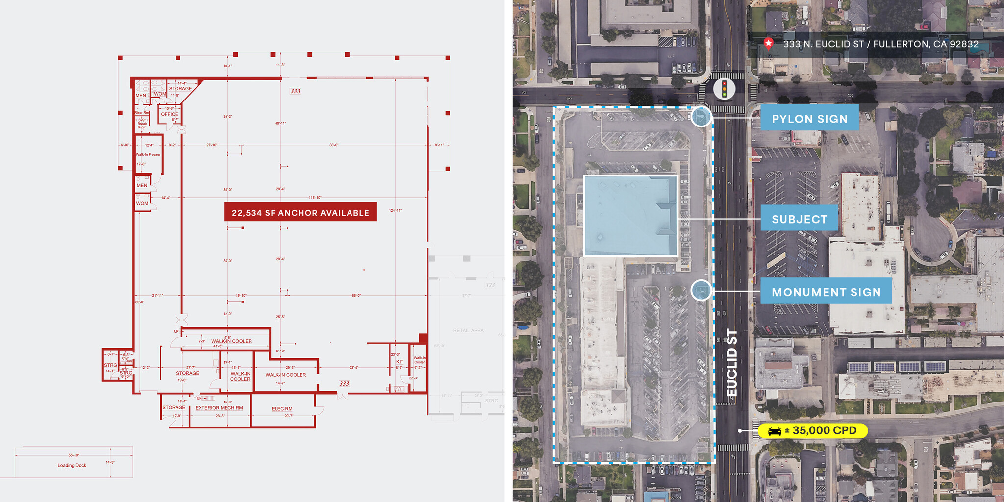 333 N Euclid St, Fullerton, CA à louer Plan d’étage– Image 1 sur 1
