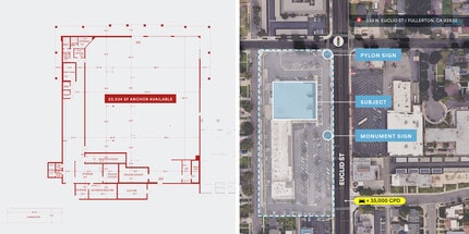 333 N Euclid St, Fullerton, CA à louer Plan d’étage– Image 1 sur 1