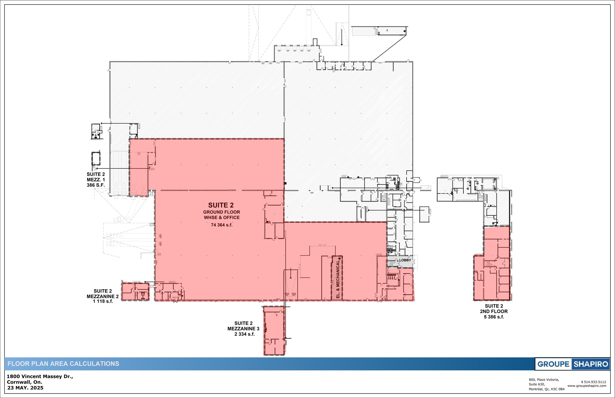 1800 Vincent Massey Dr, Cornwall, ON à louer Plan de site– Image 1 sur 1