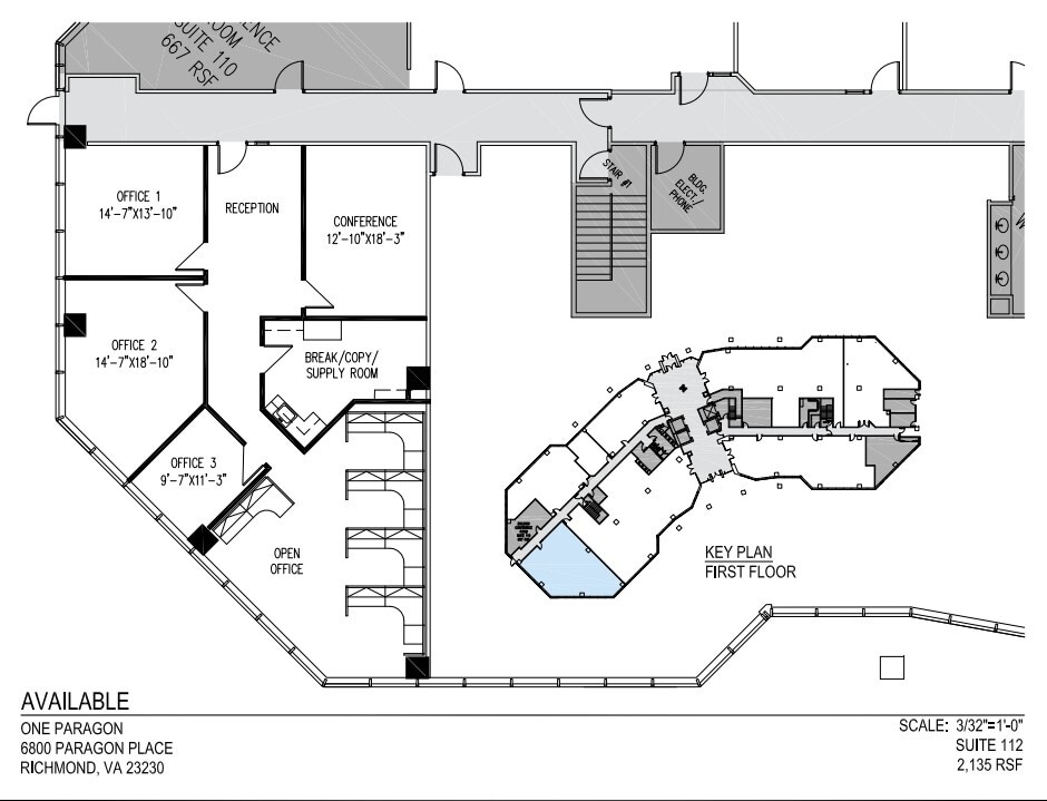 6800 Paragon Pl, Richmond, VA à louer Plan d’étage– Image 1 sur 1
